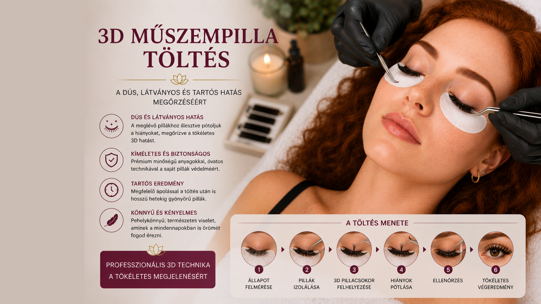 3D műszempilla – töltés