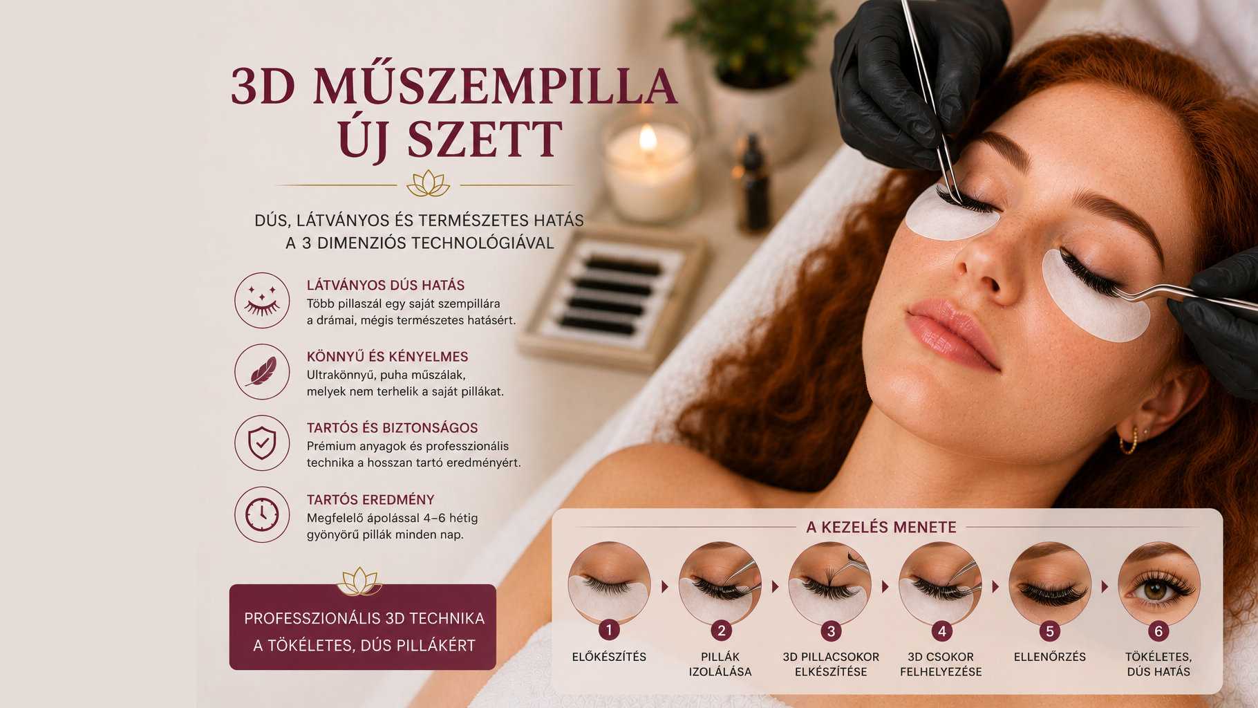 3D műszempilla – új szett