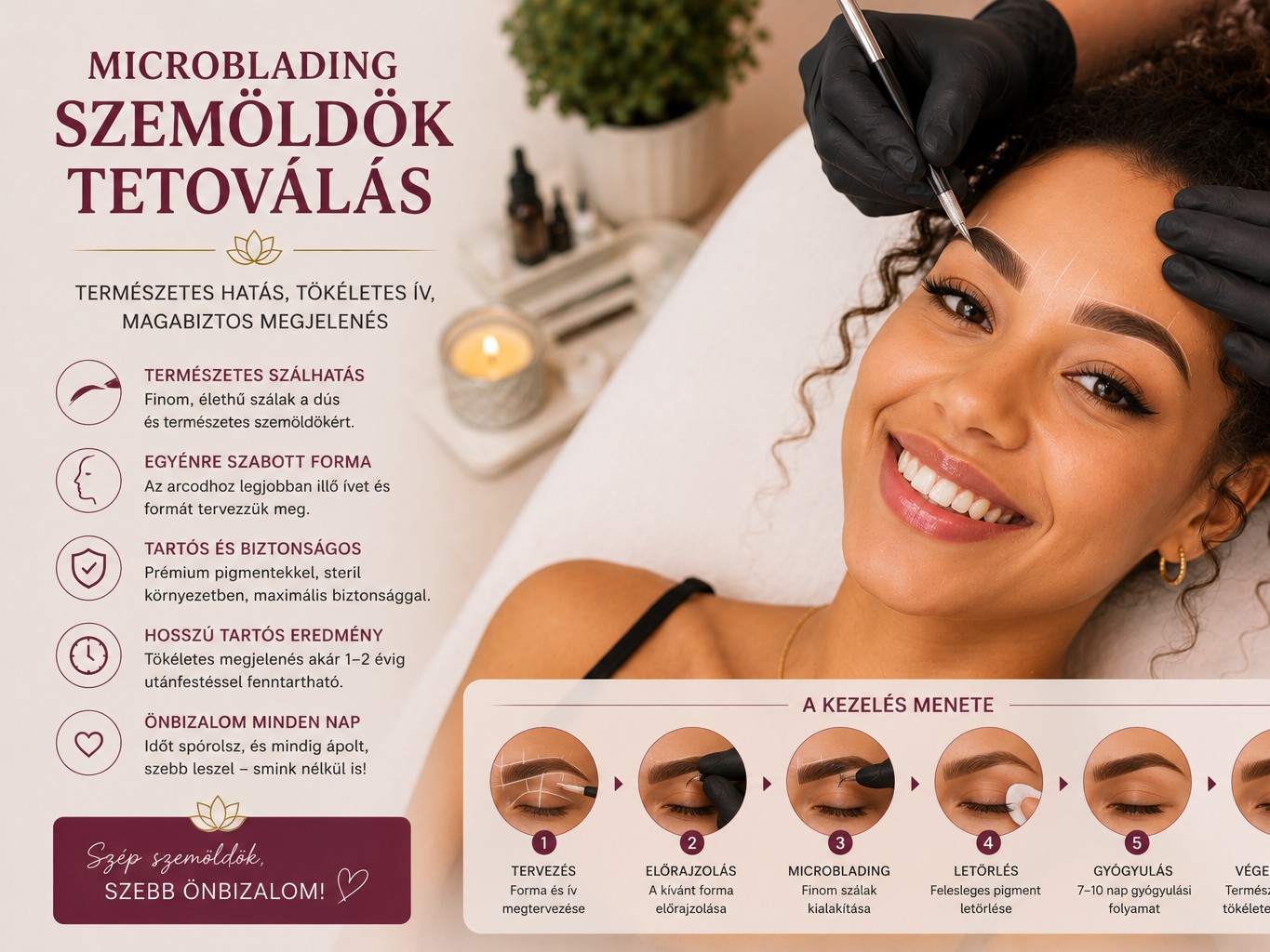 Microblading szemöldök tetoválás