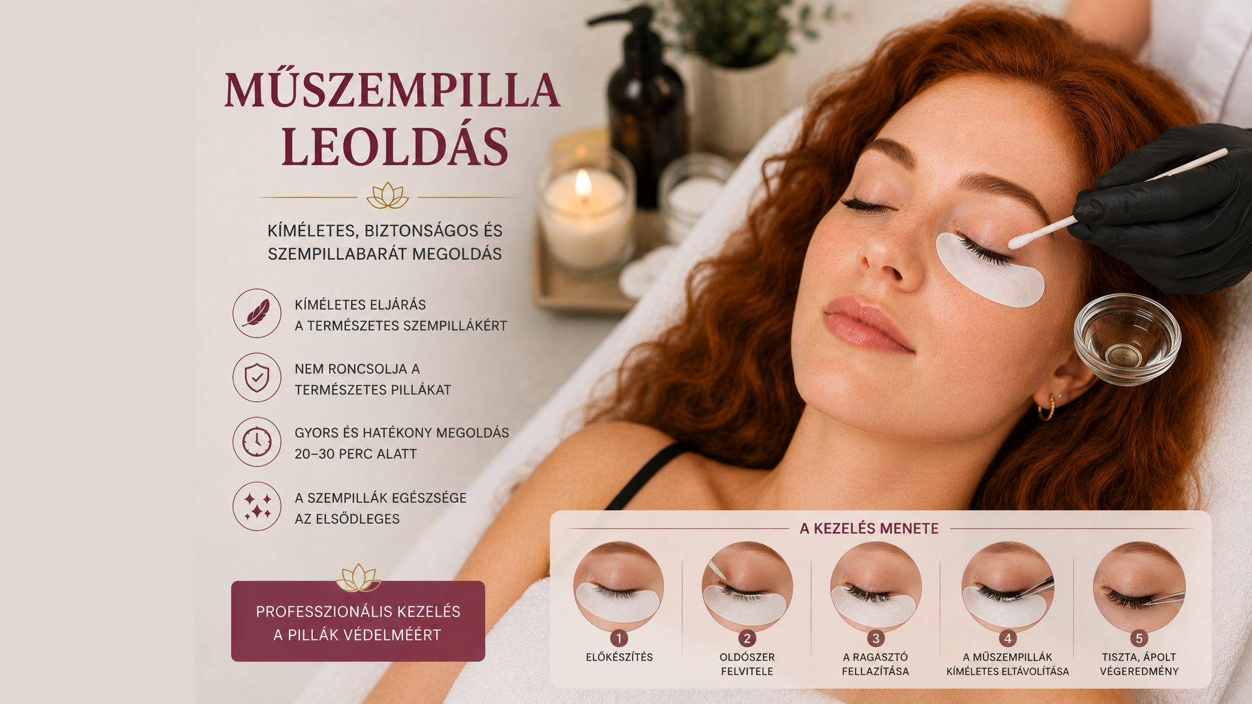 Műszempilla leoldás