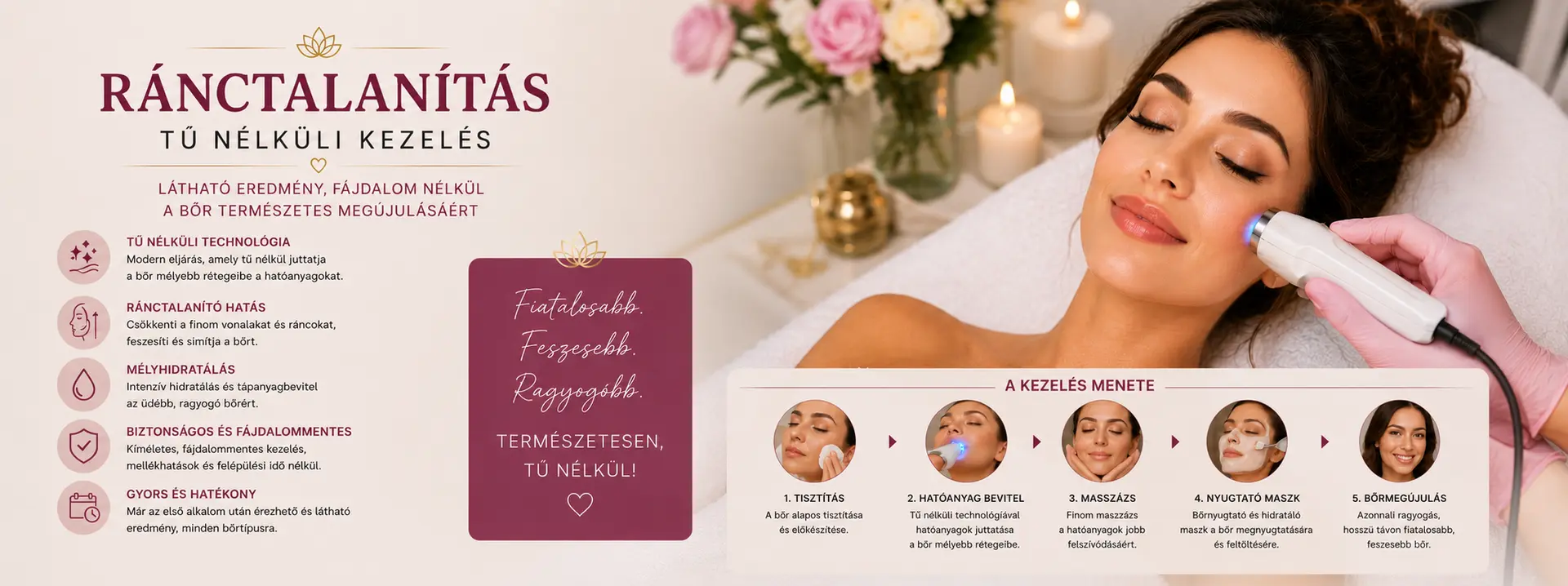 Ránctalanítás – tű nélküli kezelés az Erika Beauty Kozmetikában